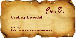 Csabay Benedek névjegykártya