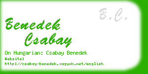 benedek csabay business card